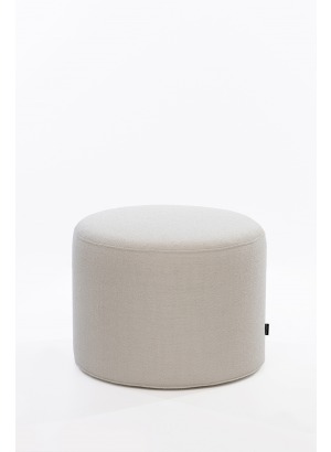 Ekru Yuvarlak Puf Ø53 Yükseklik 42cm