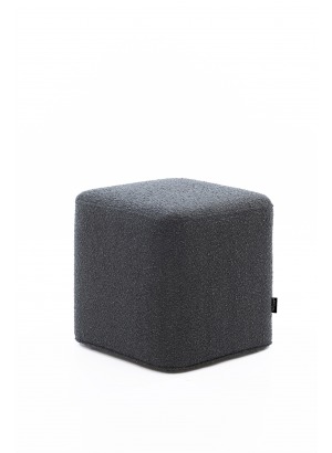 Kare Oval Kenarlı Antrasit Puf Oturum Genişliği 40x40cm Yükselik 42cm