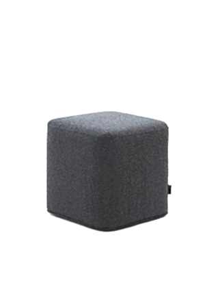 Kare Oval Kenarlı Antrasit Puf Oturum Genişliği 40x40cm Yükselik 42cm